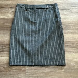 MICHAEL KORS Gray Pin Stripe Wool Blend Skirt Women Size 6